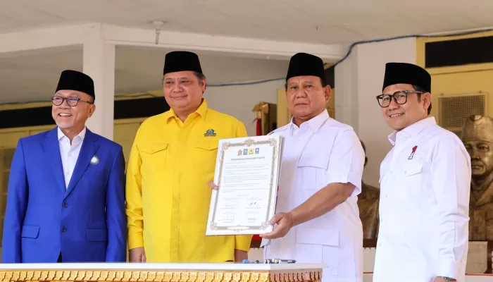 Resmi Didukung Golkar, PAN, Prabowo Suarakan Indonesia Emas Jokowi