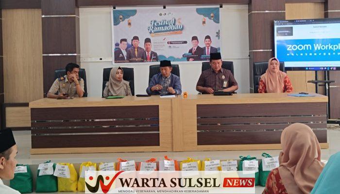 Festival Ramadan, Kemenag Soppeng Kolaborasi Dengan Baznas Salurkan Paket Sembako