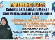 Kelompok Bermain Mekar Ale Tellue Gelar Parenting Class, Hadirkan Fasilitator Puspaga Sebagai Narasumber 