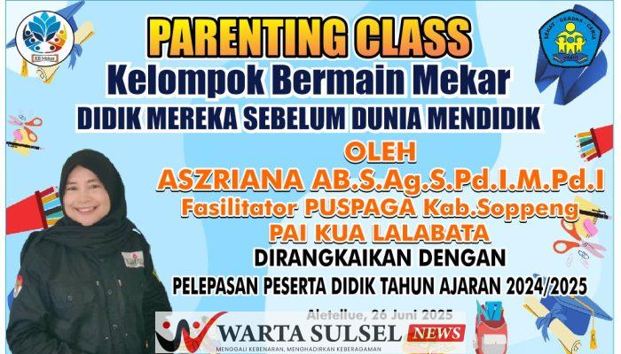 Kelompok Bermain Mekar Ale Tellue Gelar Parenting Class, Hadirkan Fasilitator Puspaga Sebagai Narasumber 