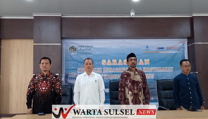 Balai Litbang Agama Makassar Gelar Sarasehan Moderasi Beragama di Soppeng 