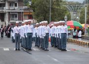 Tampil Menarik, Santri MAS PP. Yasrib Lapajung Ikuti Lomba Gerak Jalan Indah 