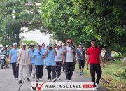 Hangatnya Kebersamaan, Tokoh Lintas Sektor Hadiri Jalan Sehat Kerukunan Kemenag Wajo