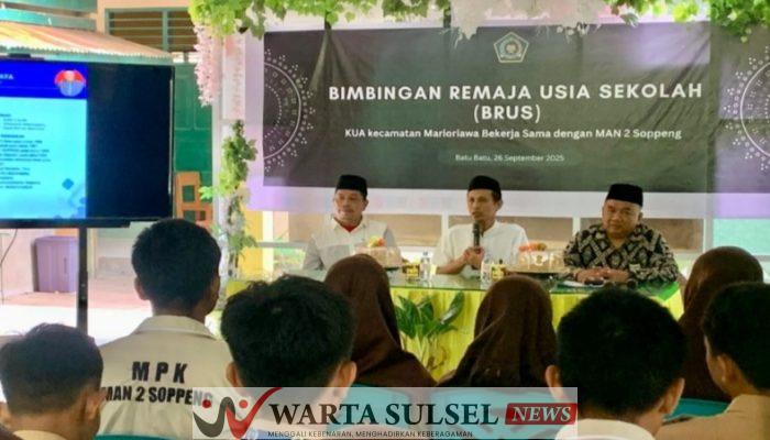Cegah Pernikahan Dini, Kepala KUA Marioriawa Edukasi Siswa MAN 2 Soppeng