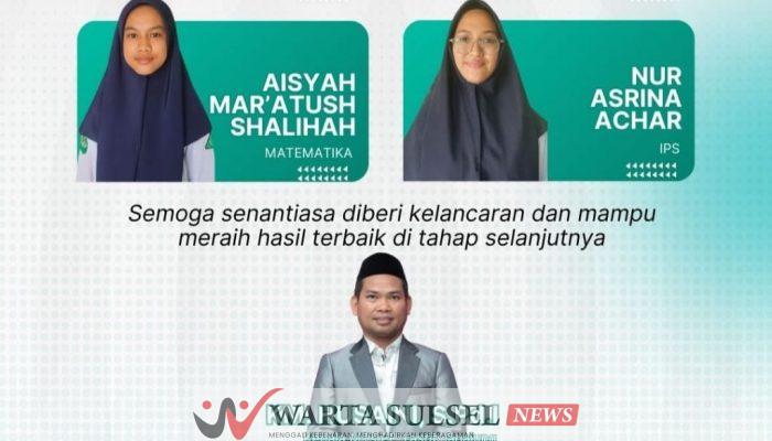 Dua Santri MTs Ponpes Yasrib Lolos Olimpiade Madrasah Indonesia Tingkat Provinsi 