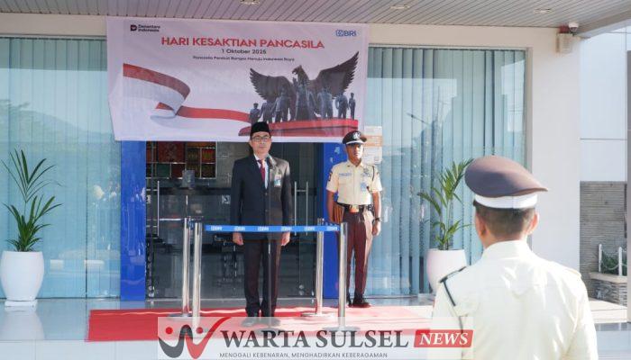 Peringati Hari Kesaktian Pancasila, BRI Cabang Soppeng Gelar Upacara Bendera