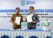 Pemkab Soppeng Teken MoU Layanan Perbankan Dengan BRI