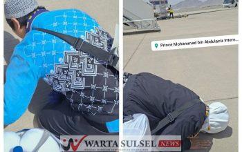 Tiba di Madinah, Jemaah Haji Kabupaten Soppeng Langsung Sujud Syukur