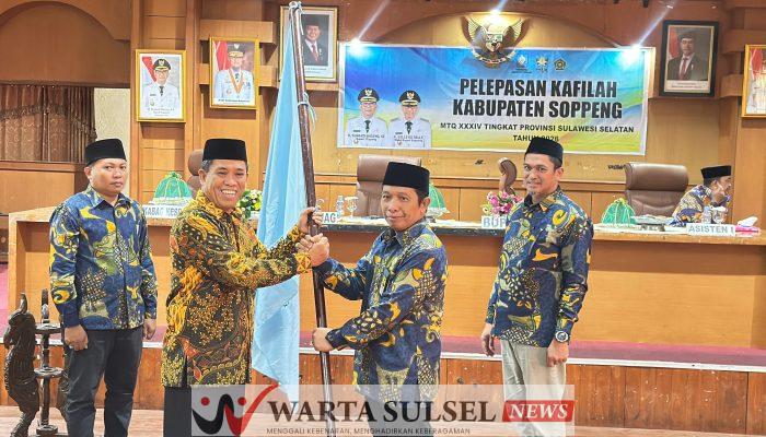 Sekda Resmi Lepas Kafilah Soppeng, Siap Berlaga di MTQ Tingkat Provinsi 