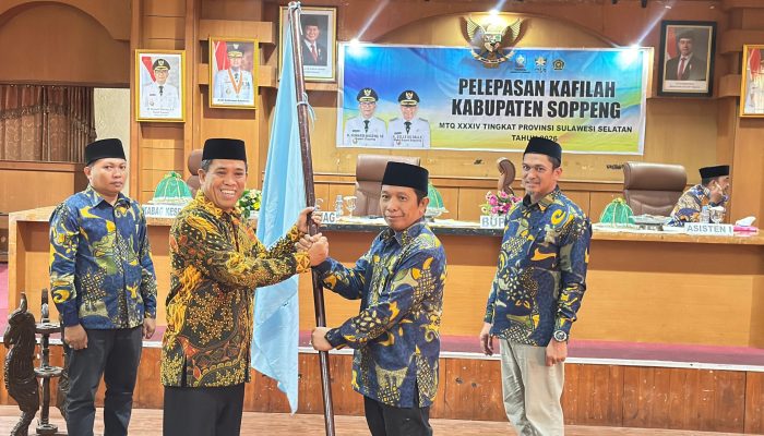 Sekda Resmi Lepas Kafilah Soppeng, Siap Berlaga di MTQ Tingkat Provinsi 