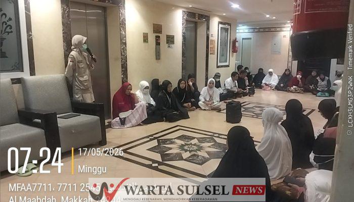 Jelang Armuzna, Pembimbing Ibadah Kloter UPG 01 Gelar Bimbingan Manasik 