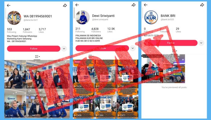 Waspada Penipuan, BRI Tidak Pernah Tawarkan Pengajuan KUR Secara Online