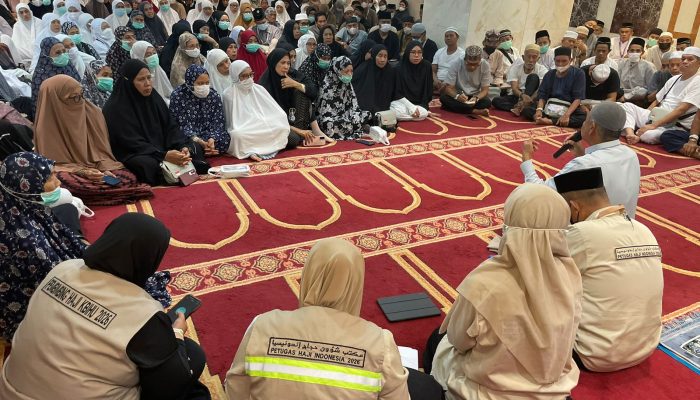 PPIH Kloter UPG 01, PHD, dan KBIH KKB Saudi Arabia Mantapkan Manasik Jelang Armuzna
