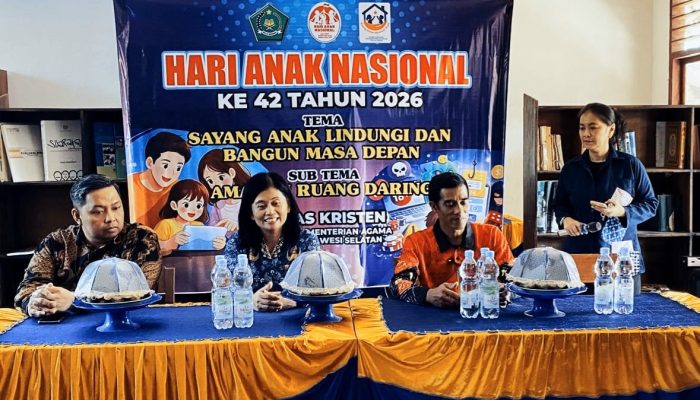 Peringati Hari Anak Nasional, Bimas Kristen Kemenag Sulsel Bekali Siswa Dunia Digital