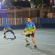 Lepas Penat Pelayanan, Skuad BRI dan BPN Soppeng Adu Smash di Lapangan