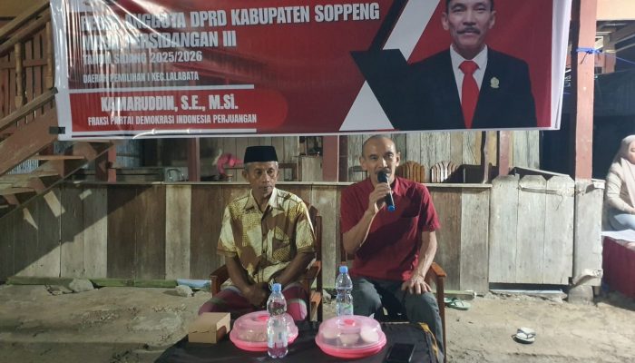 Jemput Aspirasi Warga, Legislator PDI Perjuangan Soppeng Kamaruddin Gelar Reses