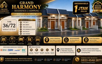 Dekat Pasar Sentral, Grand Harmony Residence Sopppeng Tawarkan Rumah Modern Mulai Angsuran 1 Juta-an