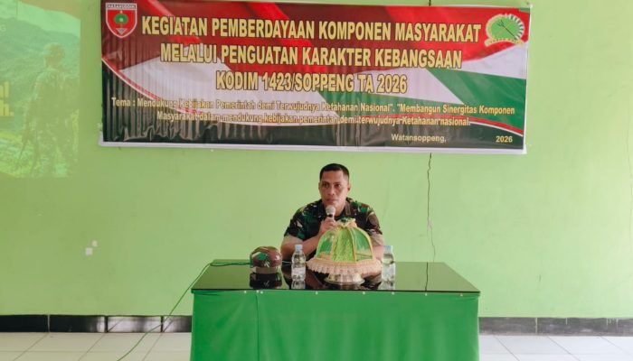 Dukung Ketahanan Nasional, Kodim 1423/Soppeng Gelar Pemberdayaan Komponen Masyarakat
