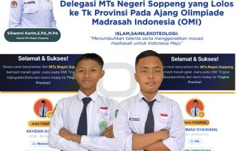 MTsN Soppeng Berjaya! Dua Siswa Terbaik Amankan Tiket OMI Provinsi 2026 